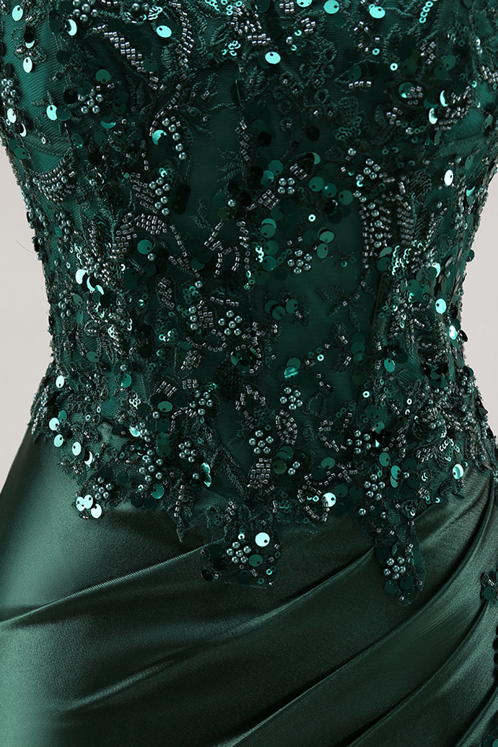 Sirena borgogna senza spalline paillettes abito lungo da cerimonia con perline