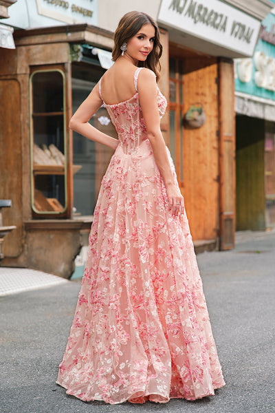 Prendisole Donna Too Posh DR1189, Rosa Pastello, Chiffon E Pizzo Nero, Taglia L