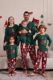 Pigiama per la famiglia Buon Natale verde scuro