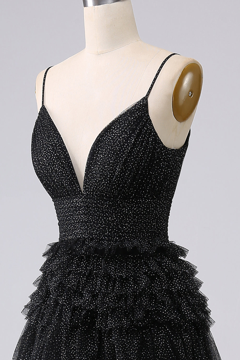 Rosso Linea A Spalline Sottili Abiti da Cerimonia