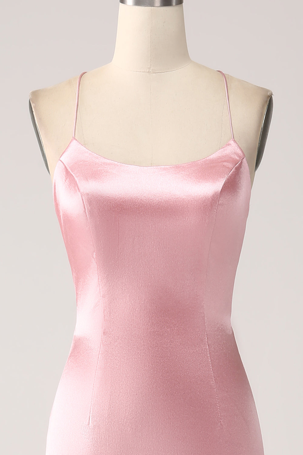 Blush Mermaid Spaghetti Straps Abito lungo da ballo