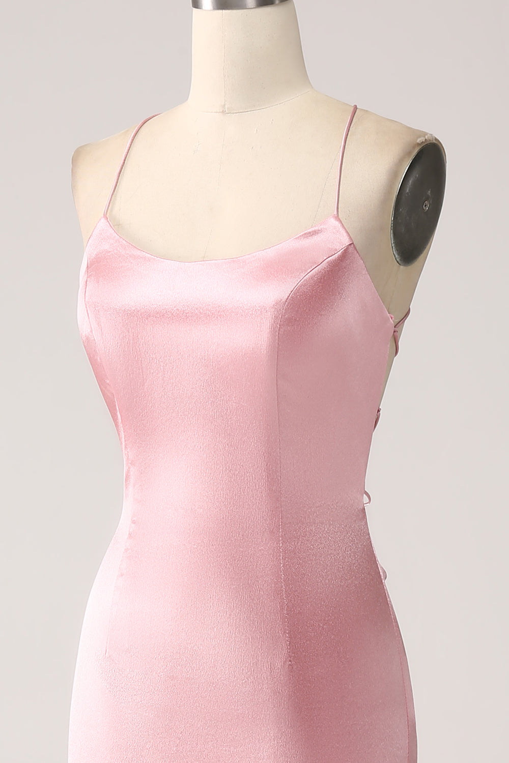 Blush Mermaid Spaghetti Straps Abito lungo da ballo