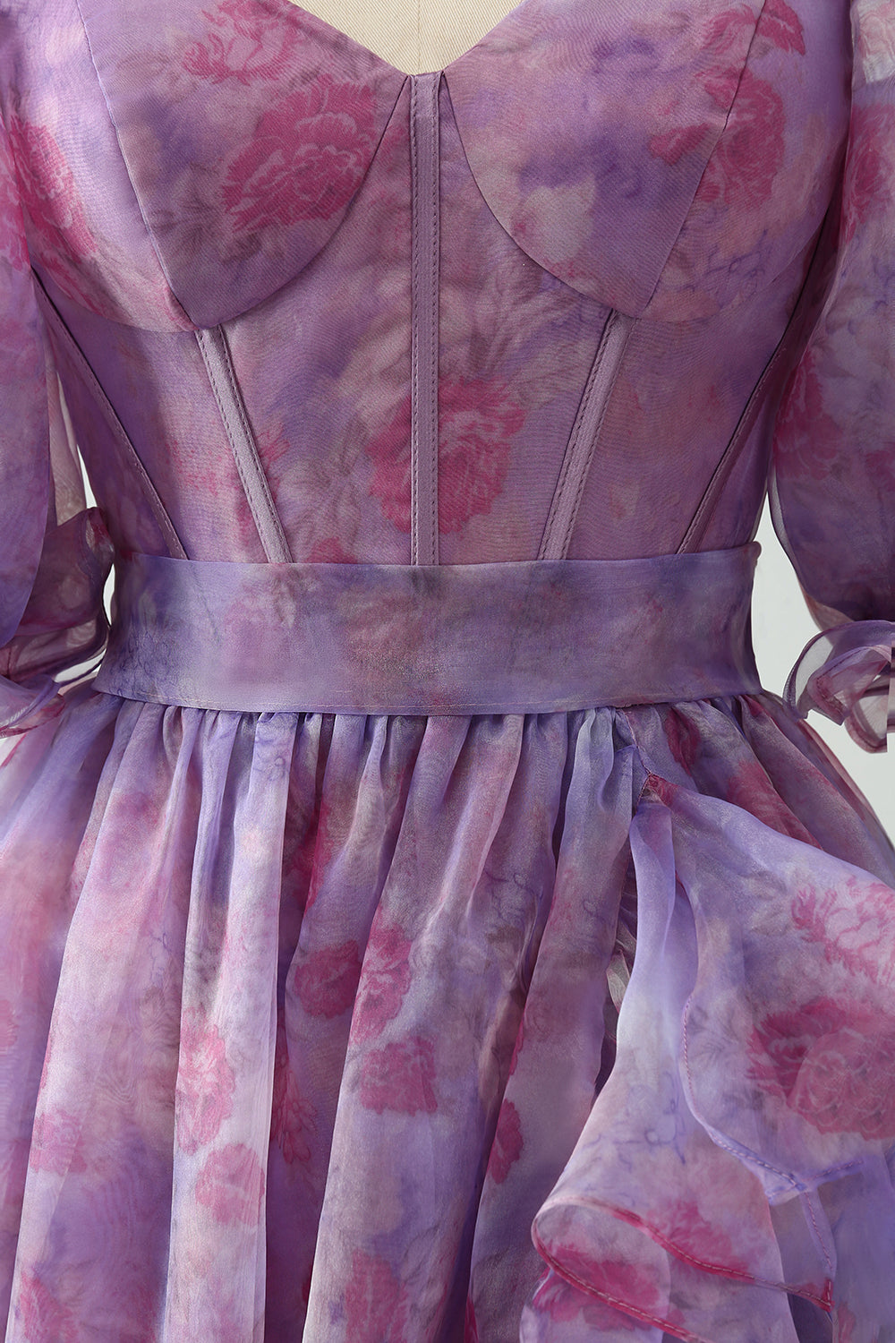 Viola A Line Abito da cerimonia corsetto con scollo quadrato con fessura