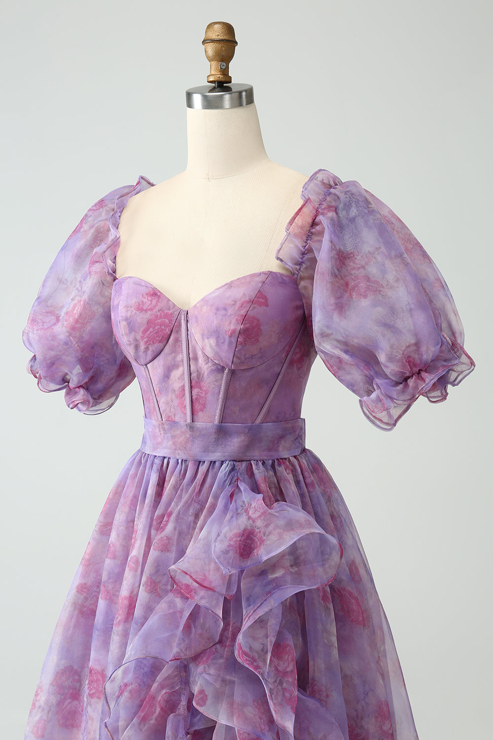 Viola A Line Abito da cerimonia corsetto con scollo quadrato con fessura