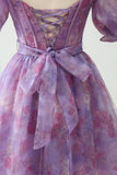 Viola A Line Abito da cerimonia corsetto con scollo quadrato con fessura
