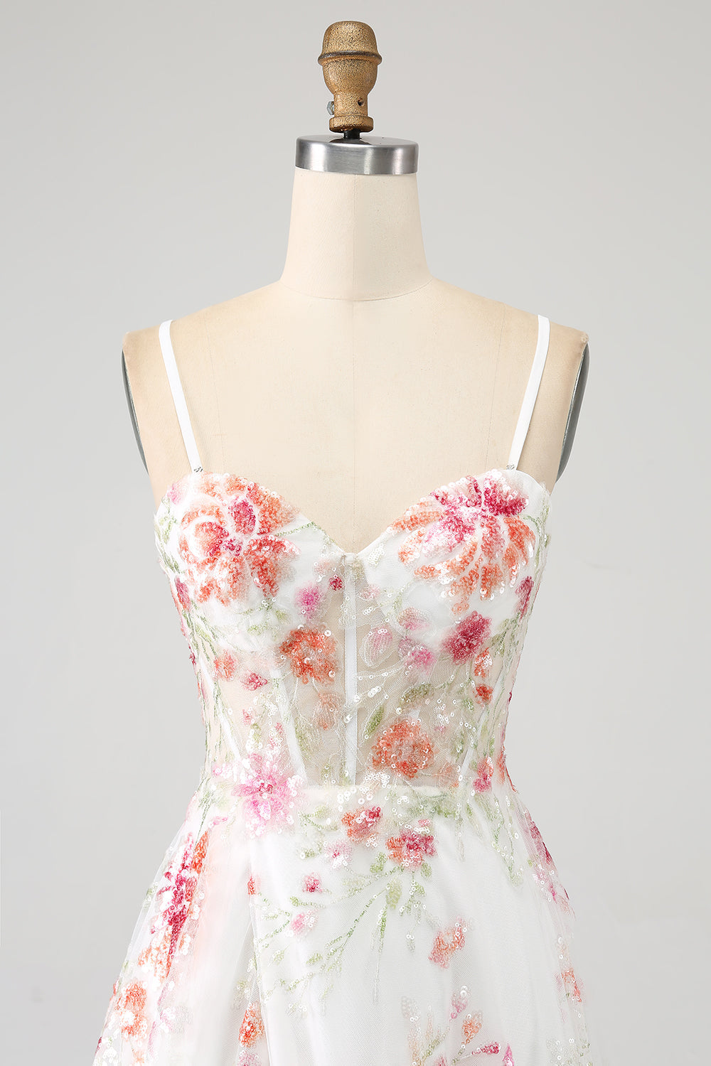 Nero A-Line Fiore Paillettes Corsetto Lungo Prom Dress