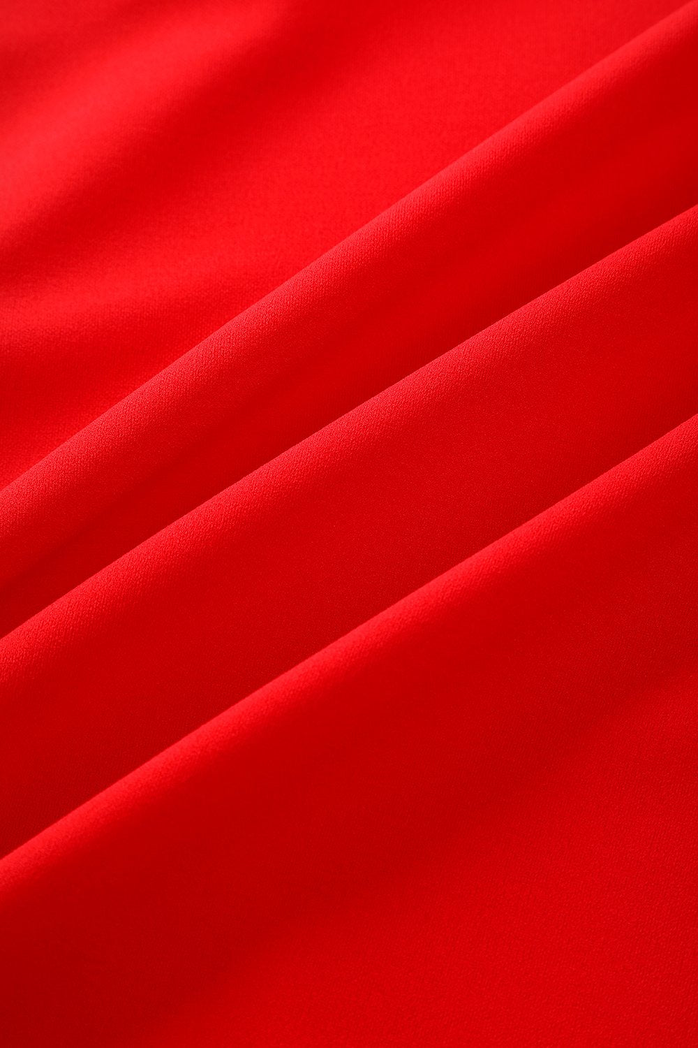 Abito collo quadrato rosso