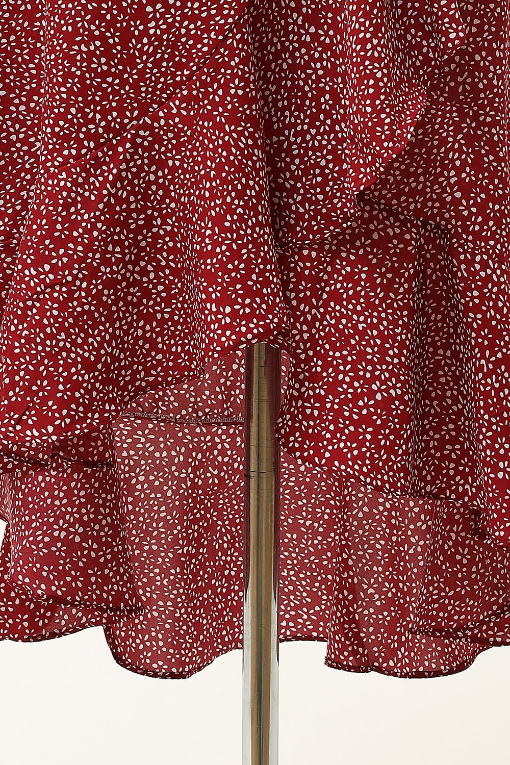 Estate Borgogna Stampa Wrap Dress Casual