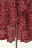 Estate Borgogna Stampa Wrap Dress Casual