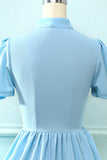 Abito Blue Vintage anni '50 con Bowknot