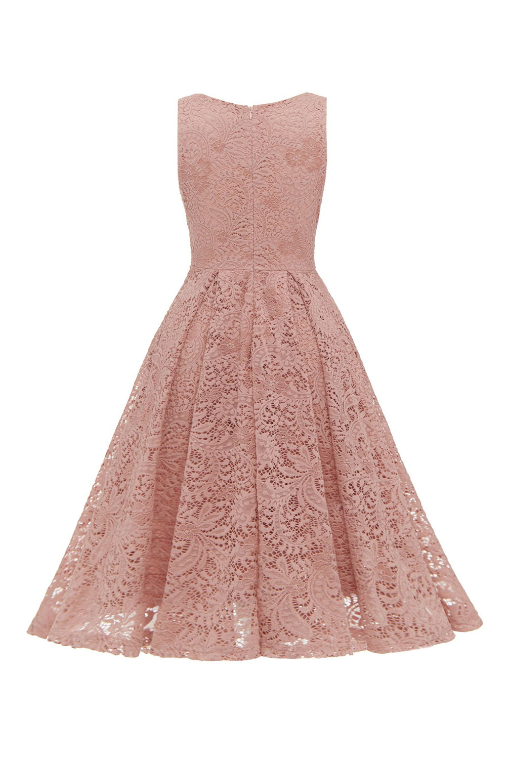 Abito in pizzo senza maniche a trapezio verde scuro