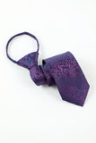 Viola Jacquard Uomo 5 pezzi Accessori Set Cravatta e Papillon Tasca Quadrato Fiore Rever Pin Tie Clip