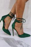 Scarpe stringate verde scuro