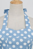 Halter Blue Polka Dots Abito anni 50