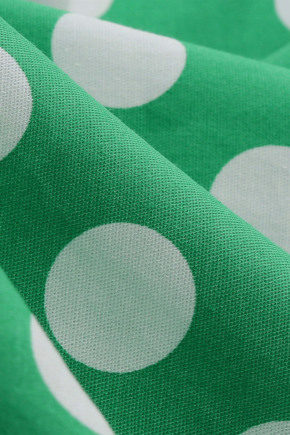 Abito anni '50 Verde Halter Polka Dots