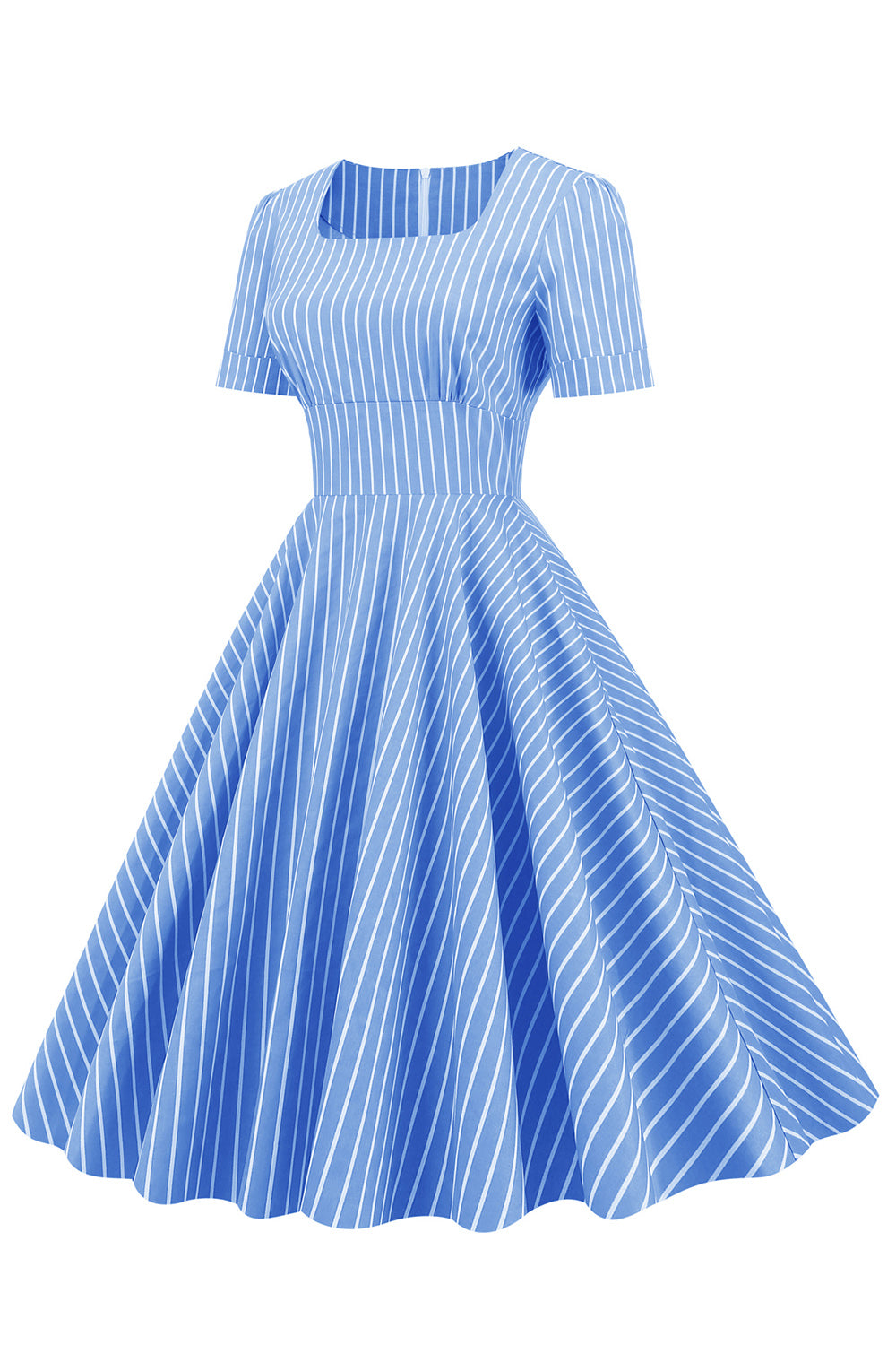 Stripes Maniche Corte 50s Swing Dress