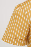 Stripes Maniche Corte 50s Swing Dress