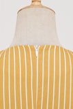 Stripes Maniche Corte 50s Swing Dress