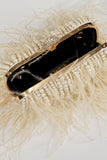Vintage Ostrich Feather Blush Borsa da sera