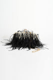 Vintage Ostrich Feather Blush Borsa da sera