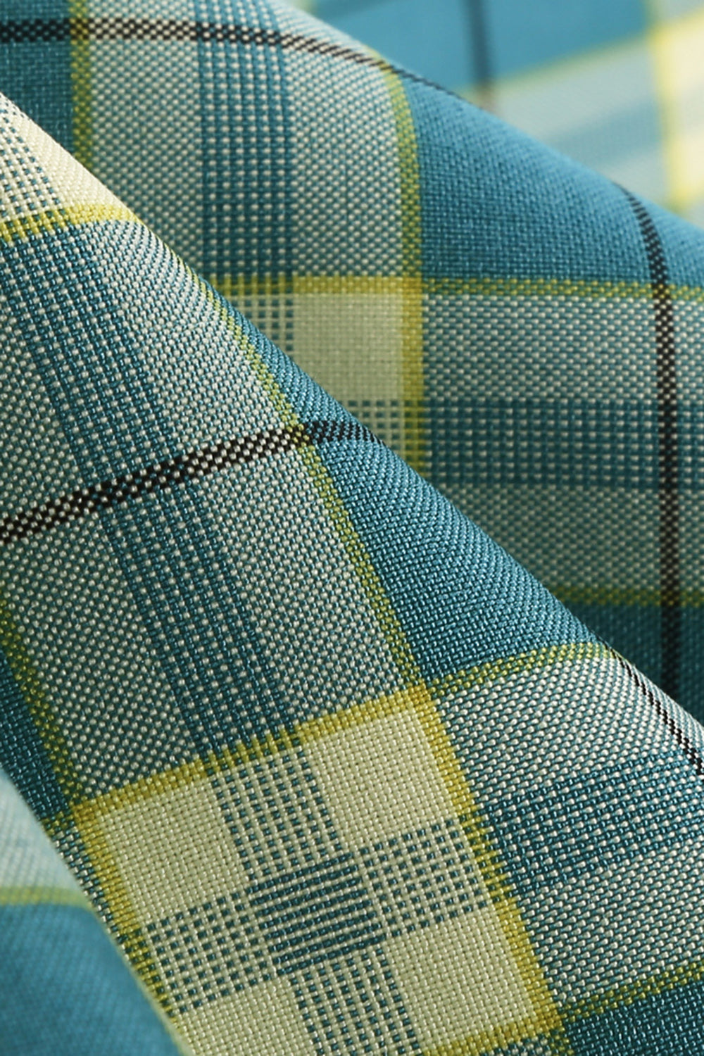 Abito Con Collo Gioiello Green Grid anni 1950 con Maniche Corte