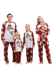Set di pigiami per famiglie con stampa rossa di Natale