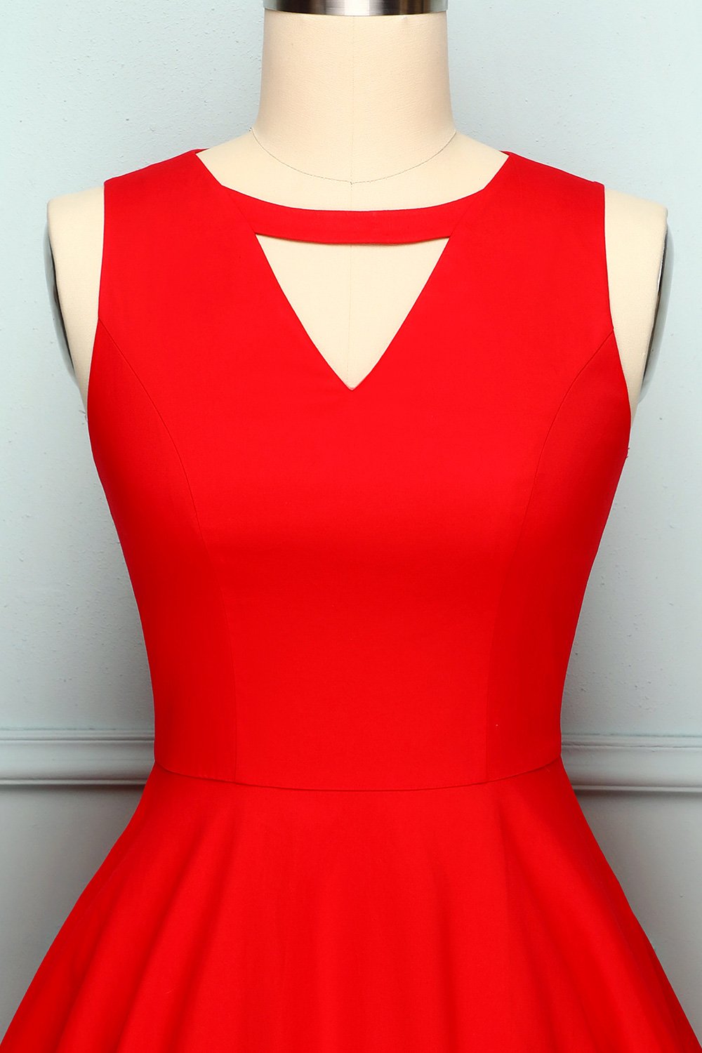 Vestito da altalena rosso degli anni '50