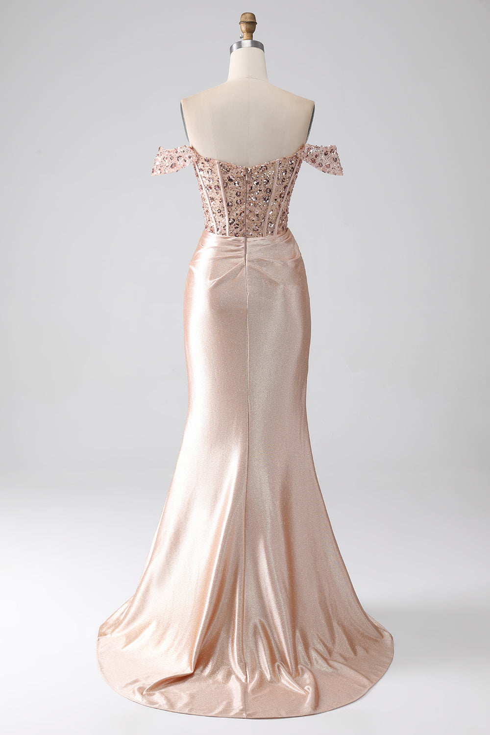 Sirena Champagne Corsetto Abito da ballo