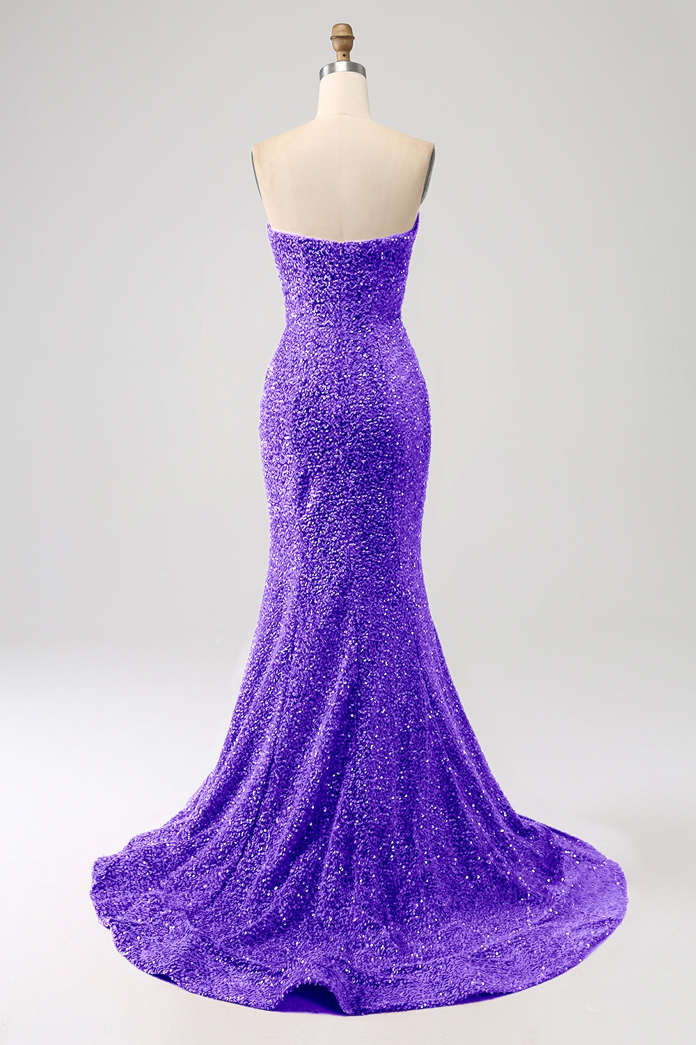 Arancione Sirena Sweetheart Sweep Train Abito da ballo con paillettes