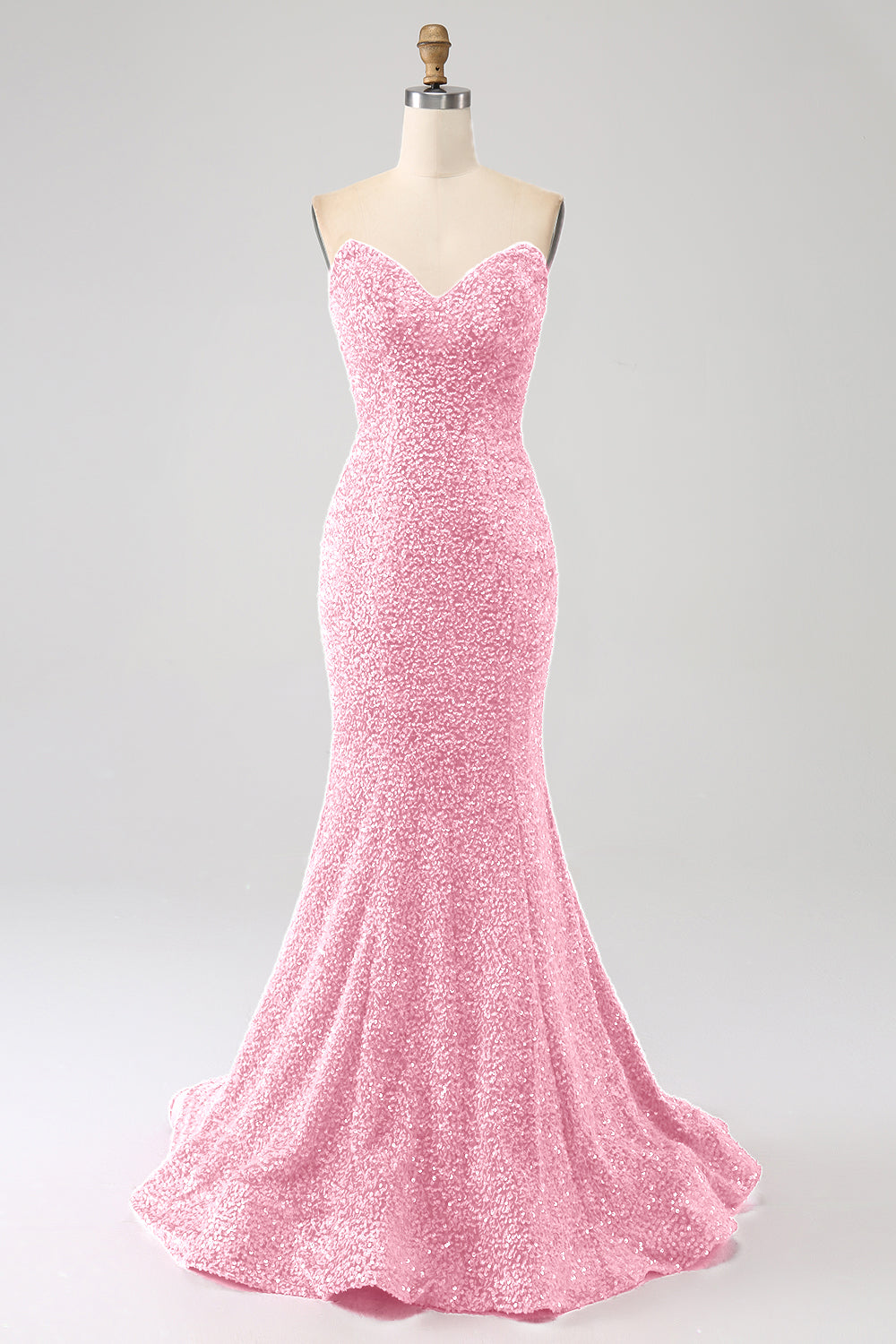 Arancione Sirena Sweetheart Sweep Train Abito da ballo con paillettes