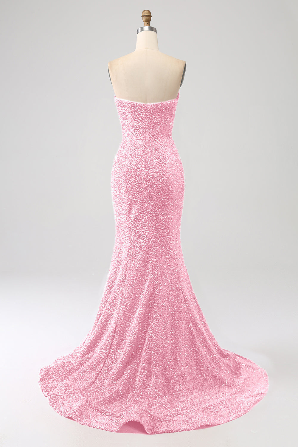 Arancione Sirena Sweetheart Sweep Train Abito da ballo con paillettes