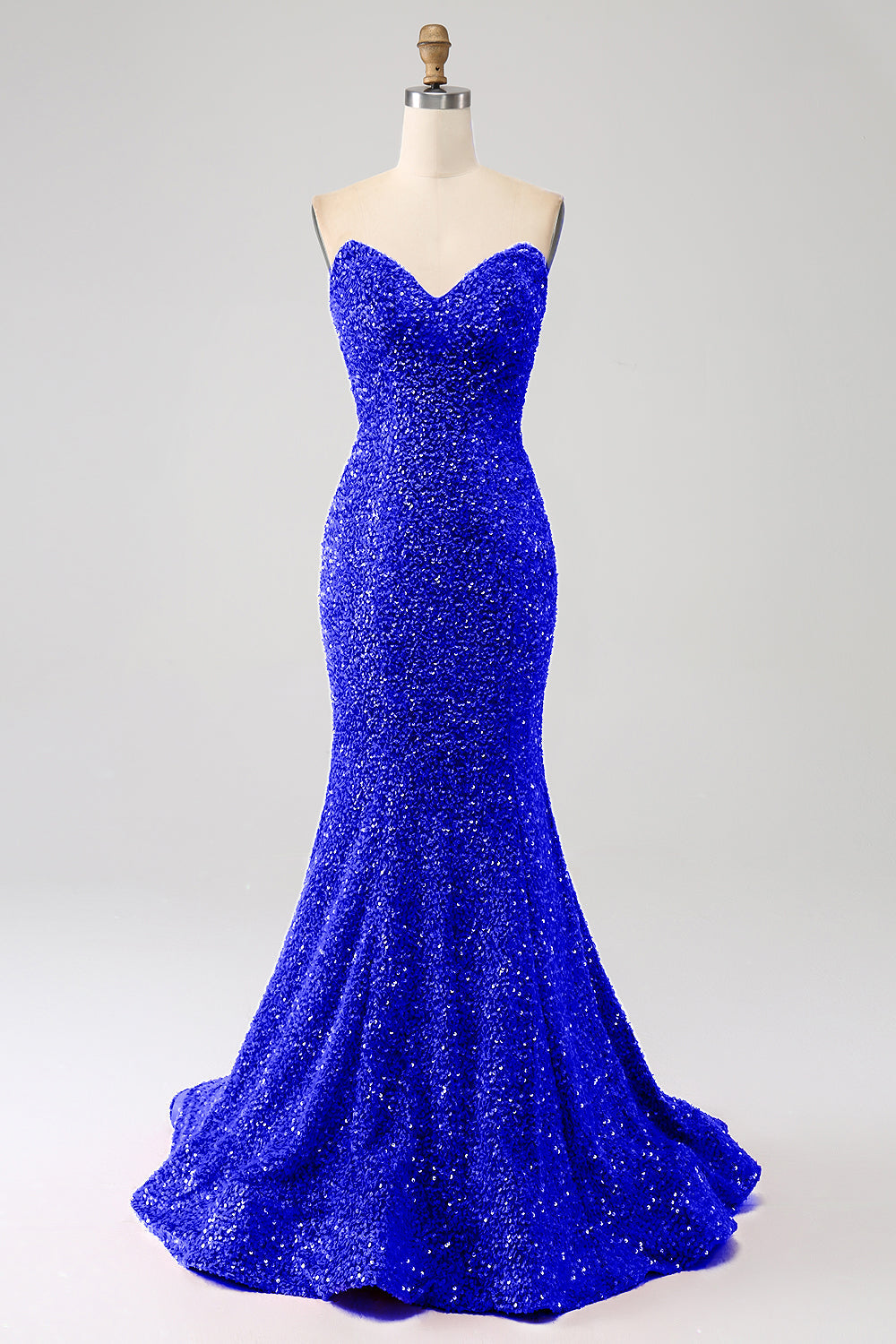 Arancione Sirena Sweetheart Sweep Train Abito da ballo con paillettes