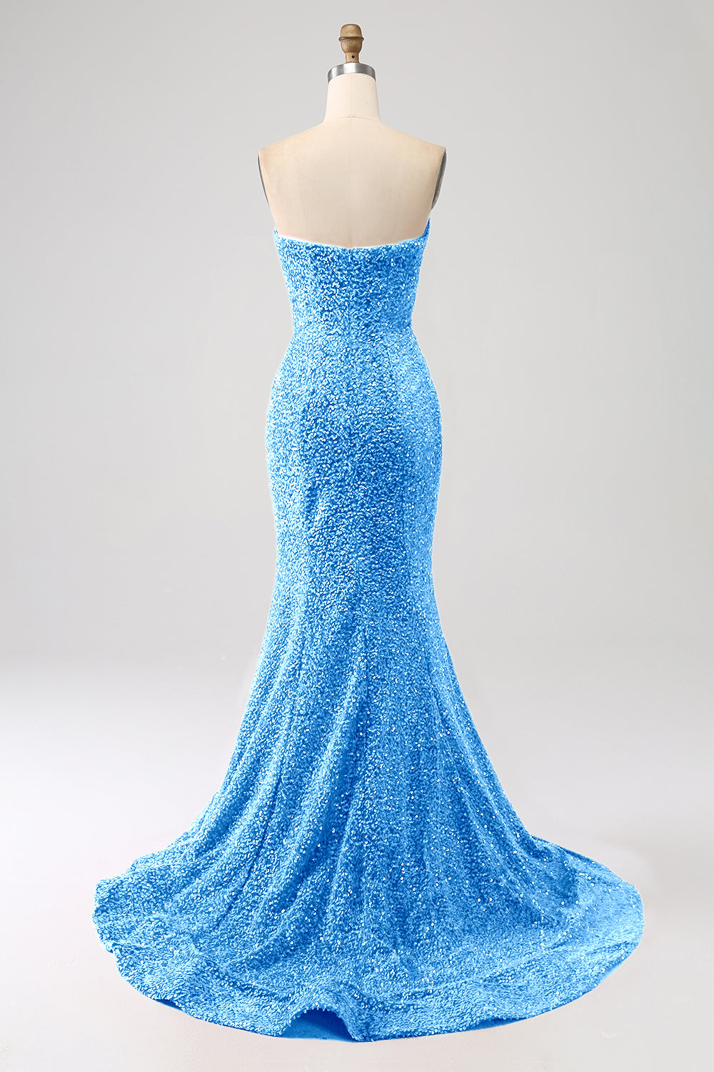 Arancione Sirena Sweetheart Sweep Train Abito da ballo con paillettes