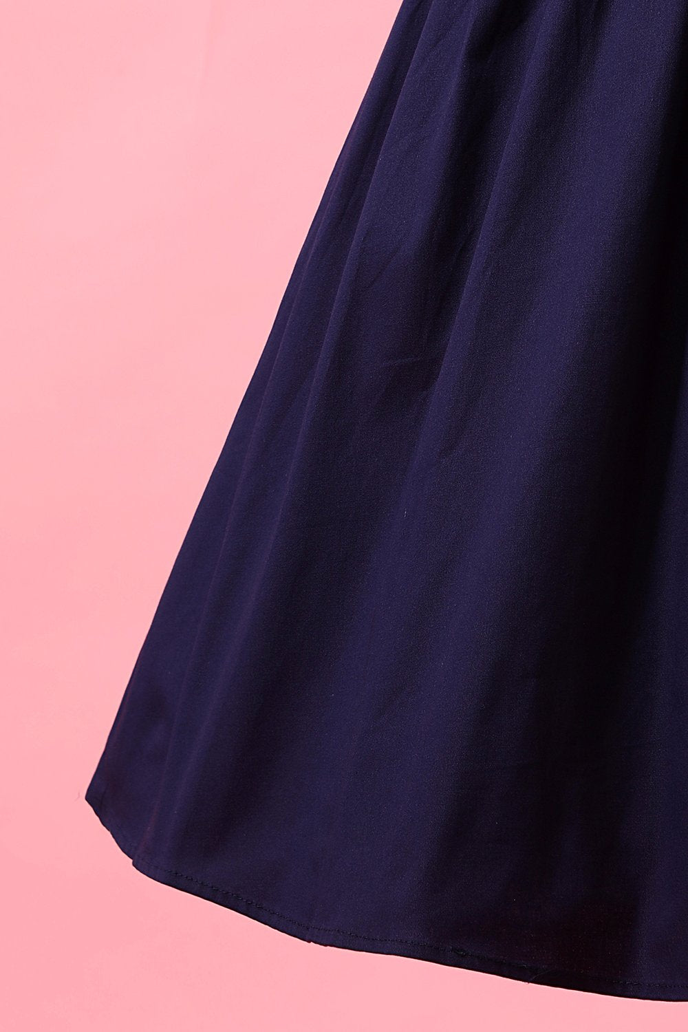 Navy Blue Patchwork scollo a V vestito casuale Wrap