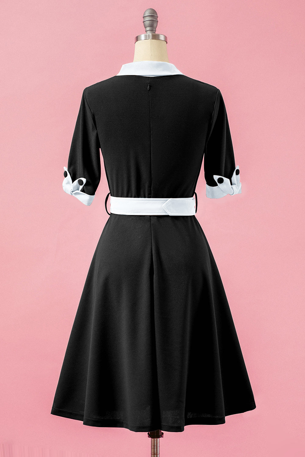 Verde Patchwork scollo a V swing Party Dress