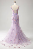 Malva Off The Shoulder Lungo Ricamato Mermaid Prom Dress Slit