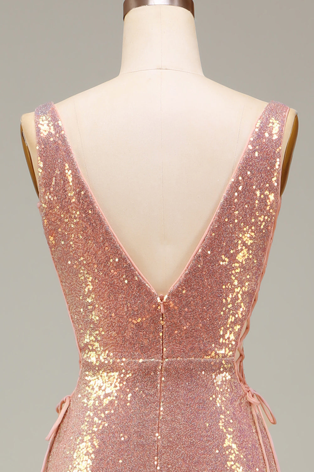 Sparkly Hot Pink Mermaid Prom Dress con fessura