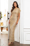 Paillettes dorate Madre della Sposa Abito