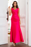 Fucsia Sirena Madre della Sposa Abito