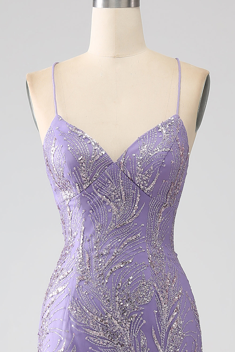 Sparkly Mermaid Lilla Abito Lungo Prom