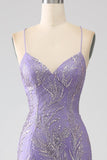 Sparkly Mermaid Lilla Abito Lungo Prom