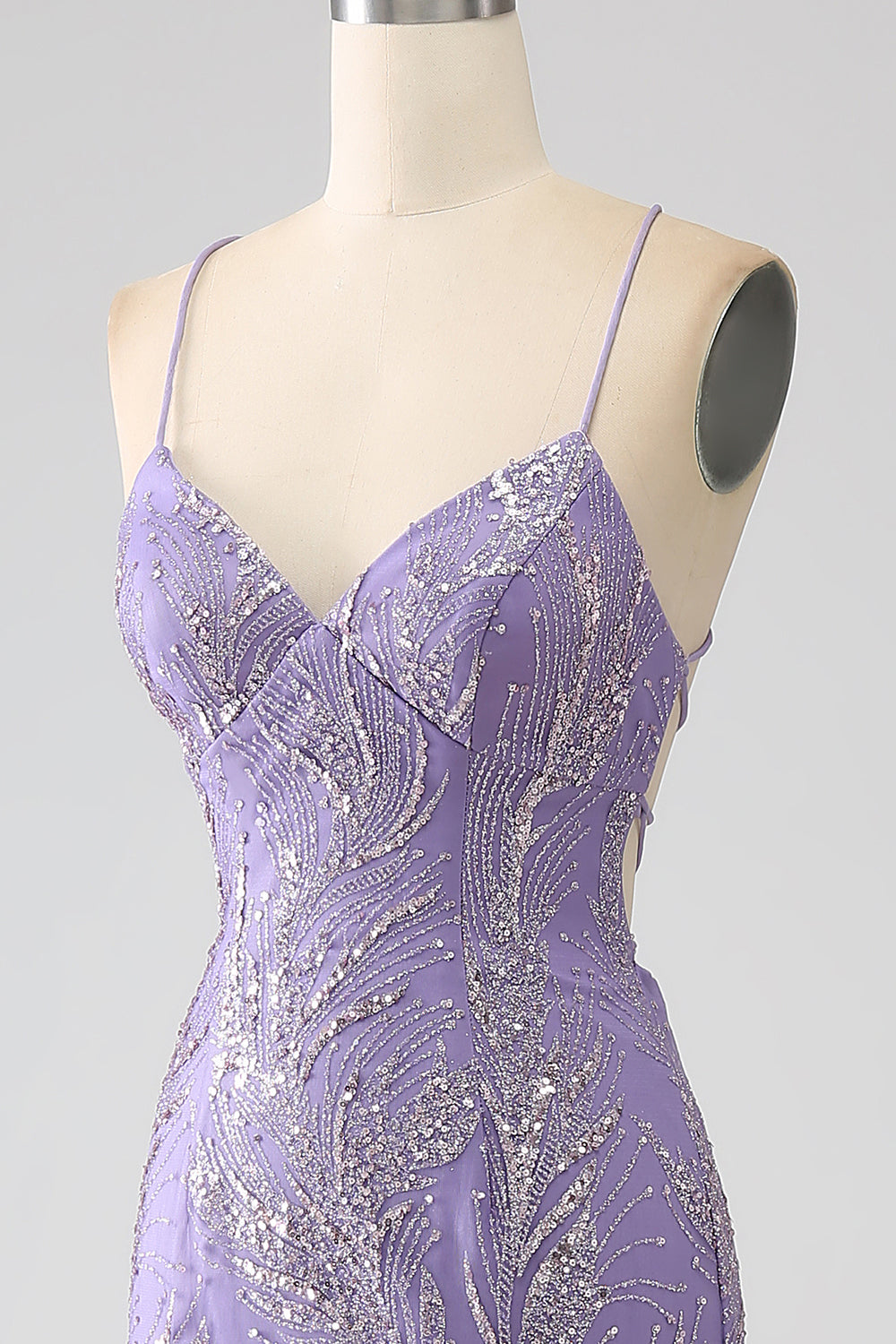 Sparkly Mermaid Lilla Abito Lungo Prom