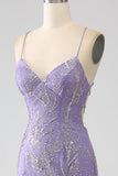 Sparkly Mermaid Lilla Abito Lungo Prom