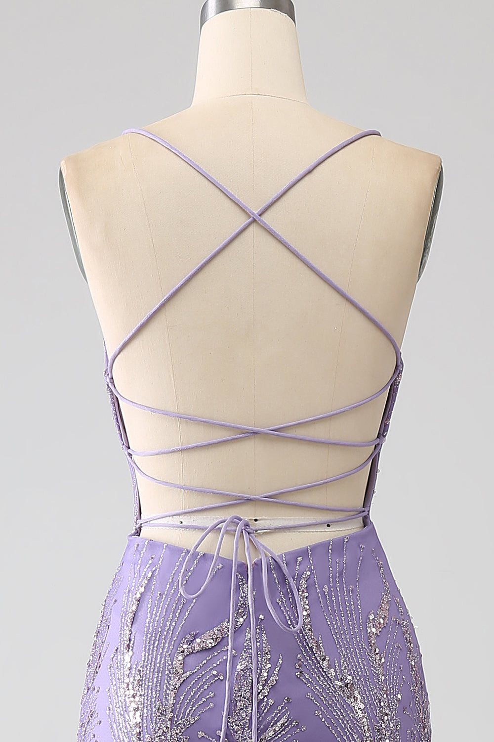 Sparkly Mermaid Lilla Abito Lungo Prom