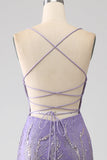 Sparkly Mermaid Lilla Abito Lungo Prom