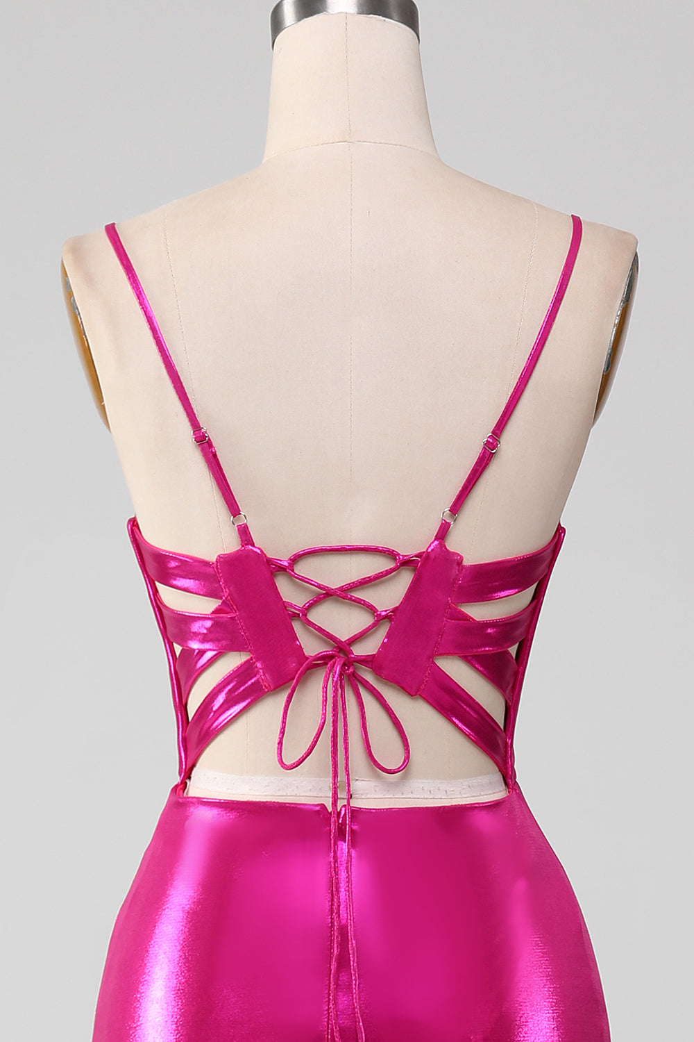 Sparkly Hot Pink Sirena Semplice Prom Dress con fessura