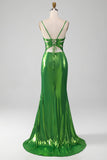 Sparkly Hot Pink Sirena Semplice Prom Dress con fessura