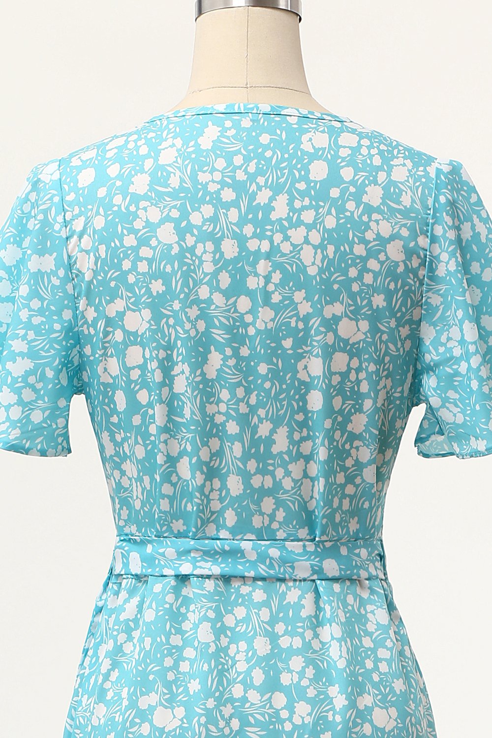 Estate Borgogna Stampa Wrap Dress Casual