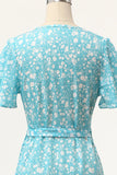 Estate Borgogna Stampa Wrap Dress Casual