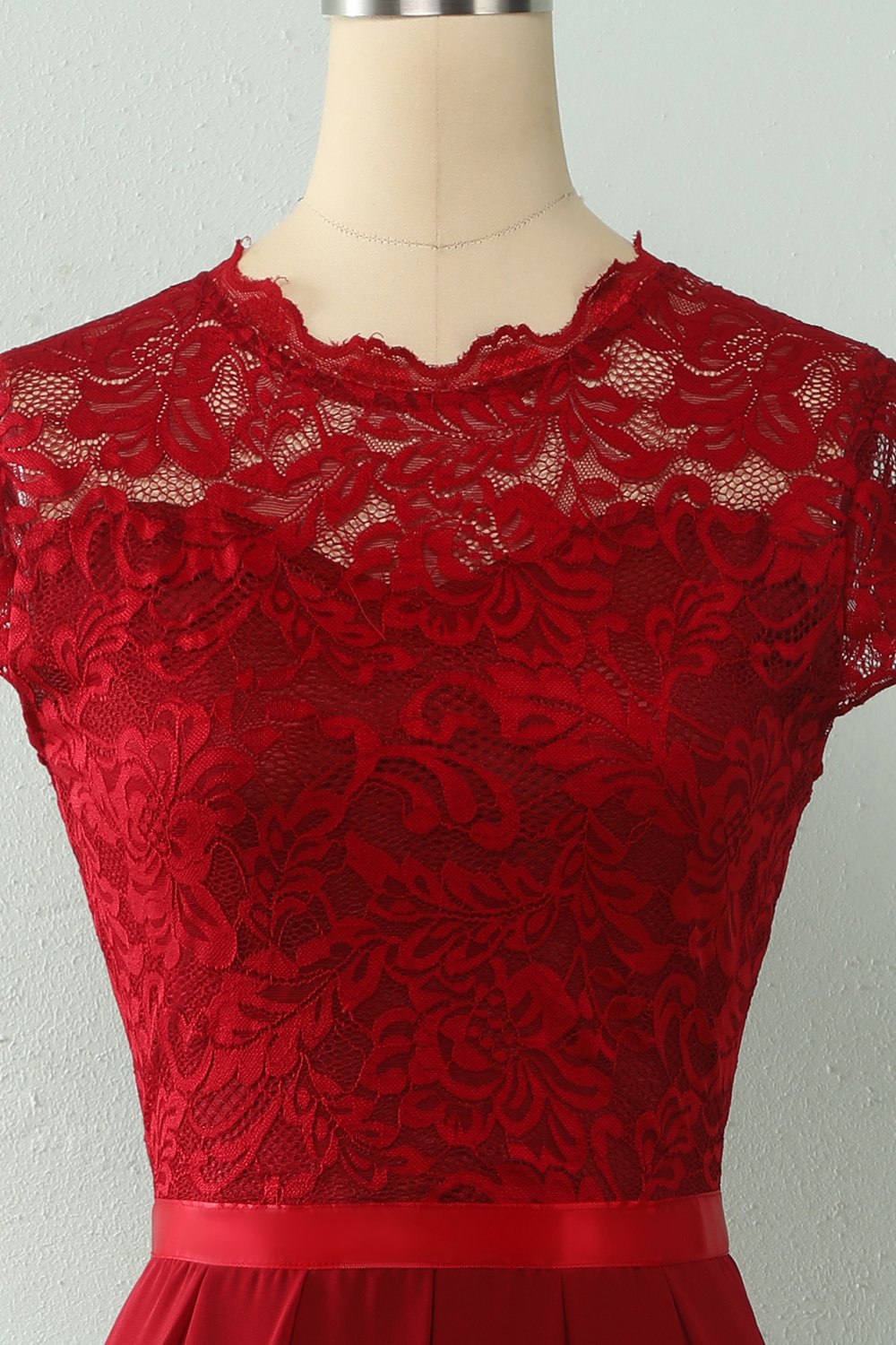 Navy Midi Pizzo Abito da Sposa